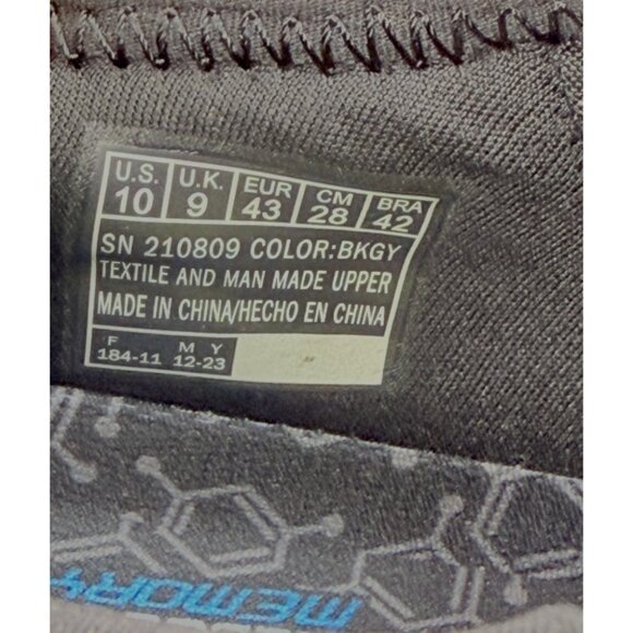 Skechers Men’s Relaxed Fit Slade Raymar Black Gray Sneaker Size 10 Vegan Shoes - Picture 12 of 14